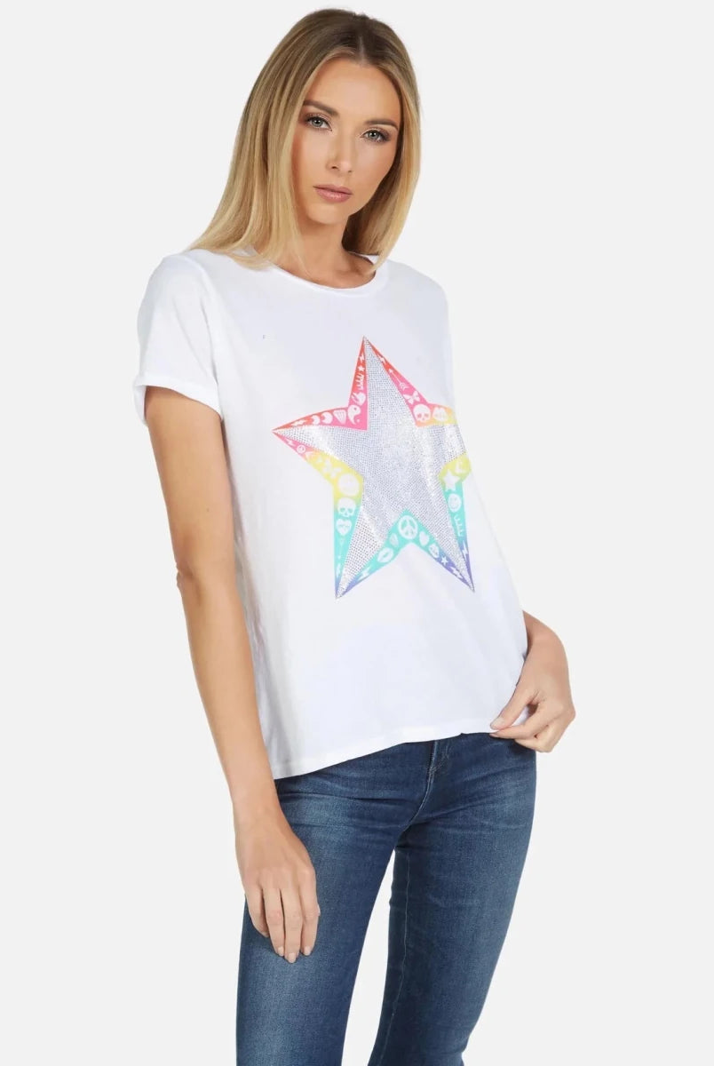 Shop Lauren Moshi Lauren Moshi Edda Elements Star T-Shirt T-Shirt for women – premium loungewear and festival fashion at Spoiled Brat