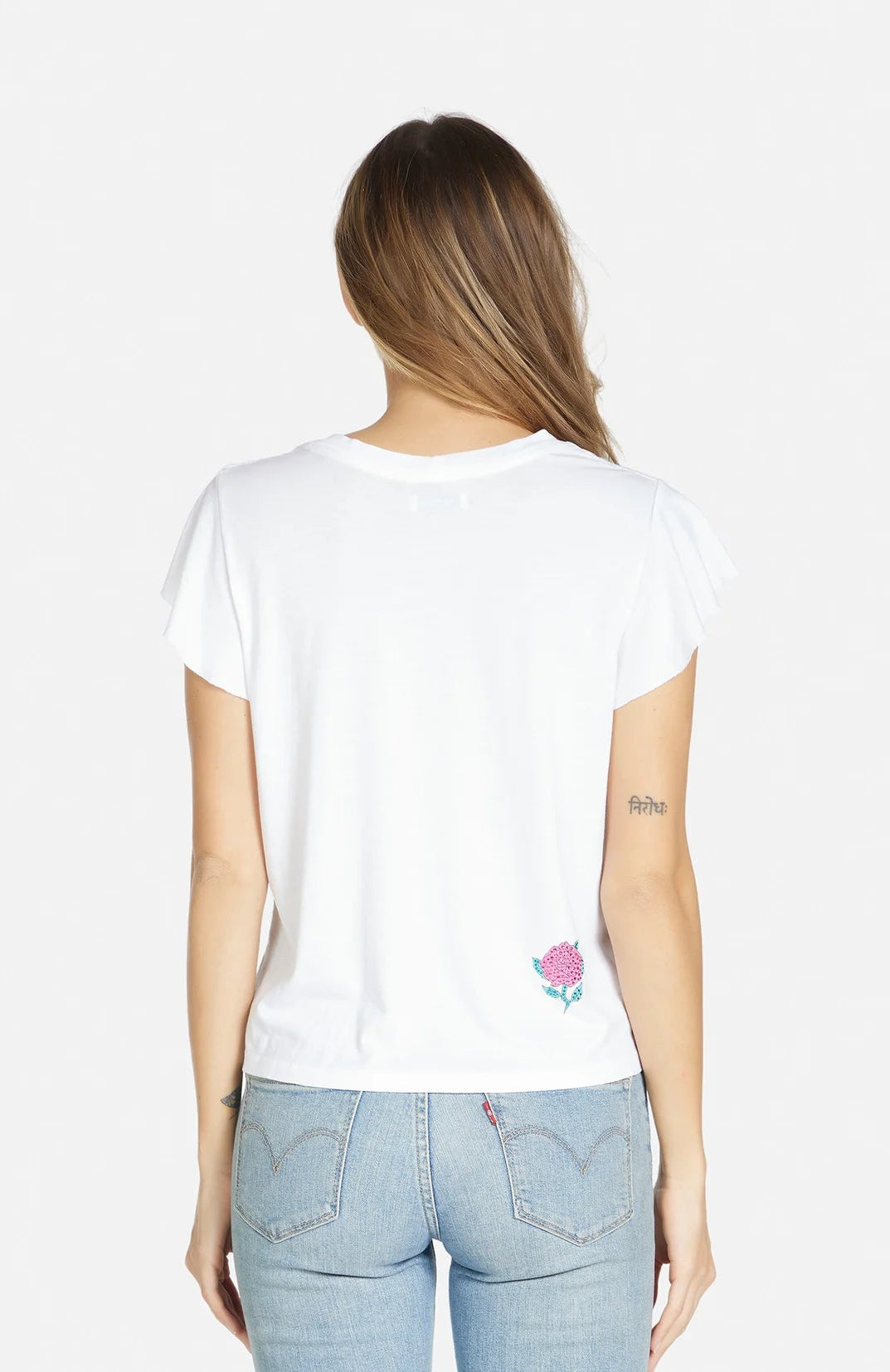 Lauren Moshi Estee Crystal Roses T-Shirt T-Shirt by Lauren Moshi as seen on celebrities
