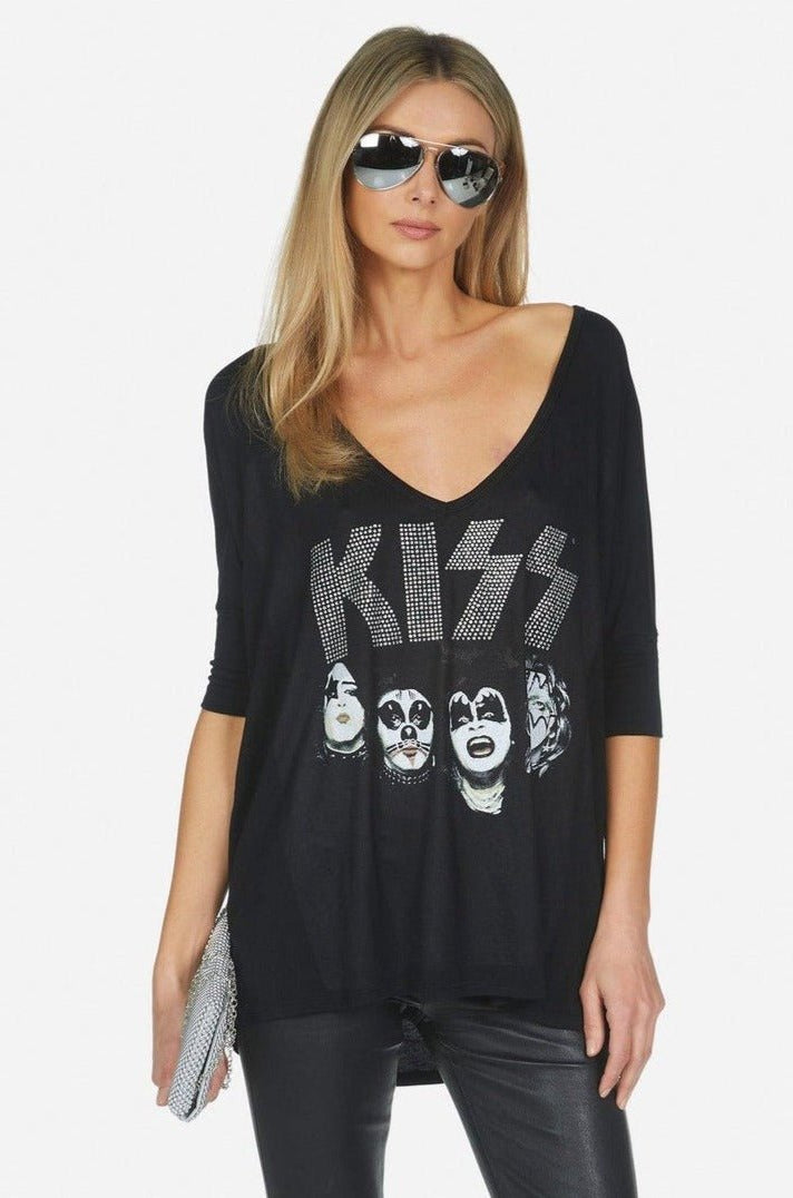 Lauren Moshi Eva x Kiss Oversized T-Shirt T-Shirt by Lauren Moshi as seen on celebrities