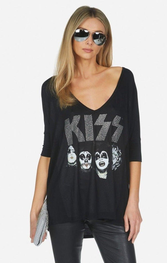 Lauren Moshi Eva x Kiss Oversized T-Shirt T-Shirt by Lauren Moshi as seen on celebrities