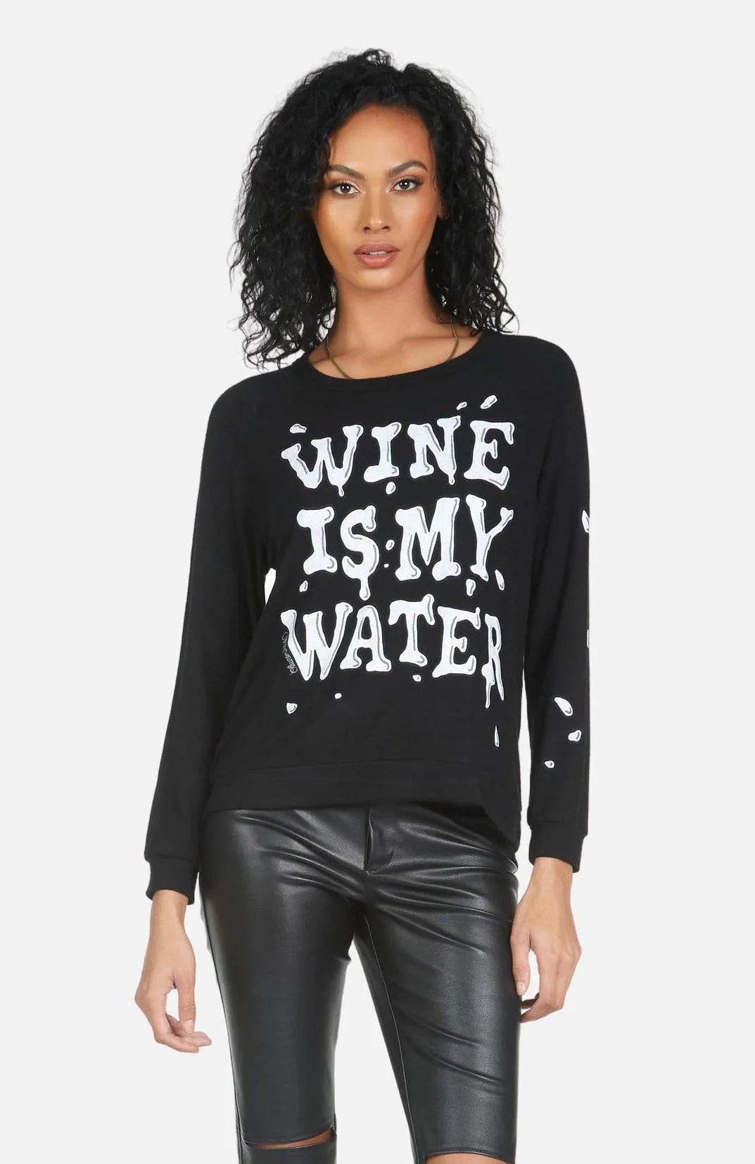 Lauren Moshi Everly Wine is My Water Pullover Pullover by Lauren Moshi as seen on celebrities