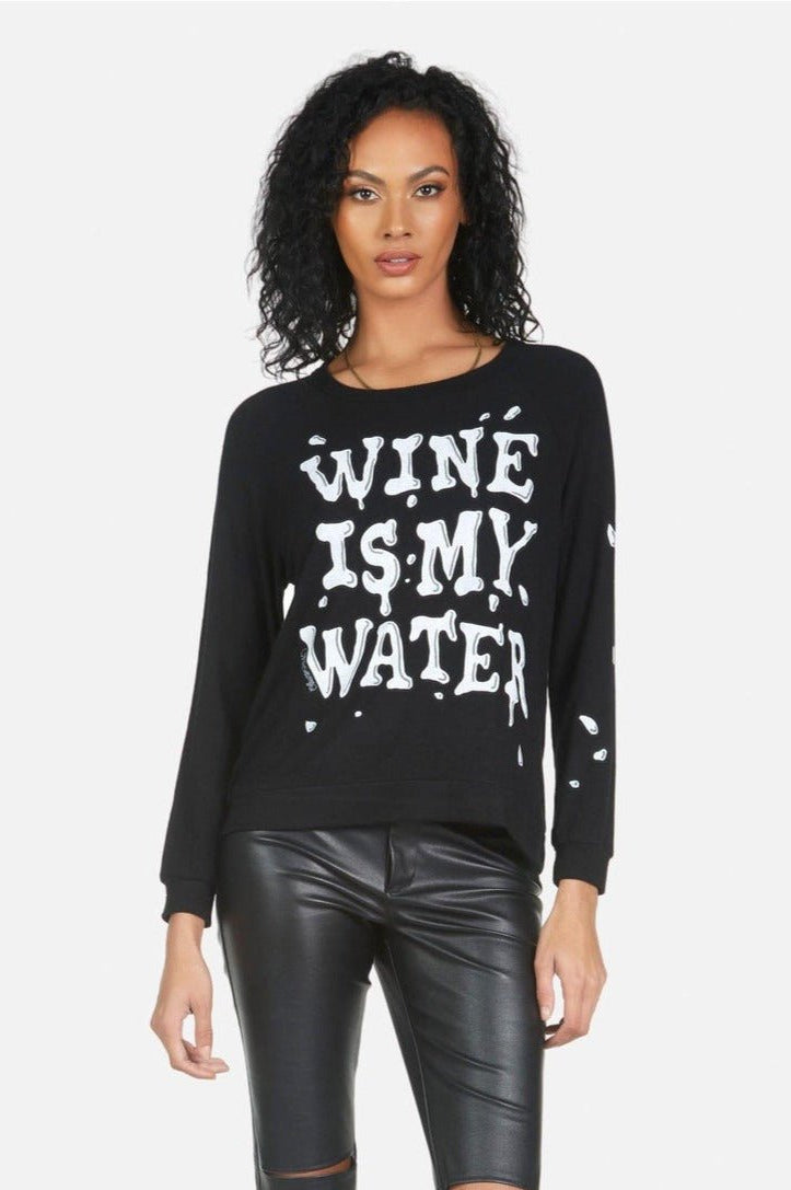 Lauren Moshi Everly Wine is My Water Pullover Pullover by Lauren Moshi as seen on celebrities