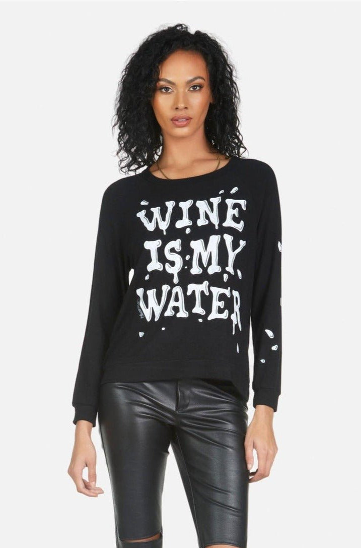 Lauren Moshi Everly Wine is My Water Pullover Pullover by Lauren Moshi as seen on celebrities