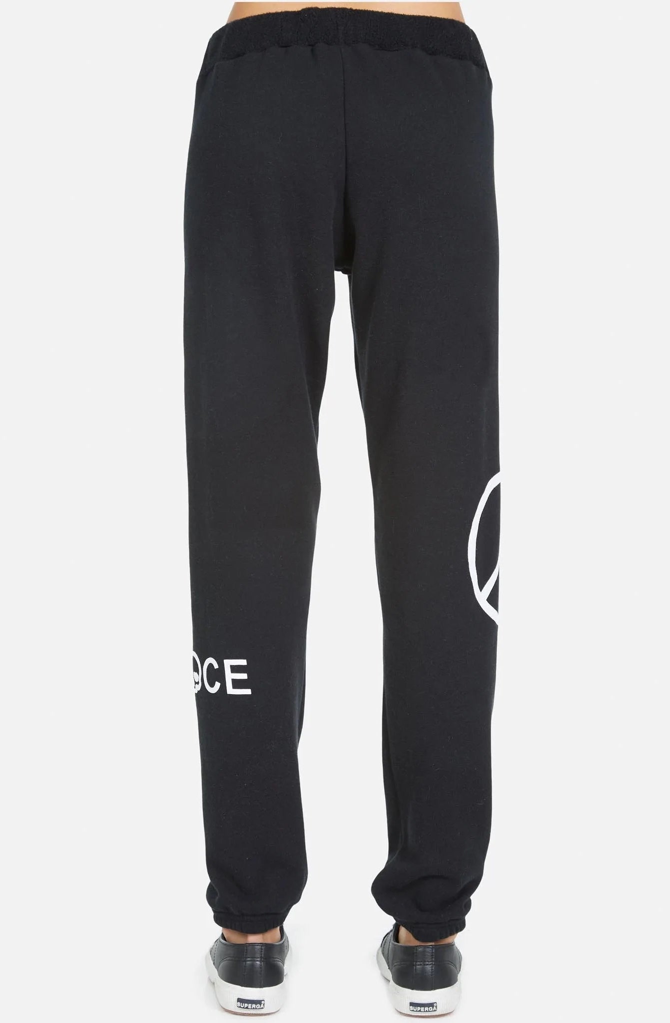 Lauren Moshi Gia Skull Peace Hand Jogger Pants Jogging Pants by Lauren Moshi as seen on celebrities