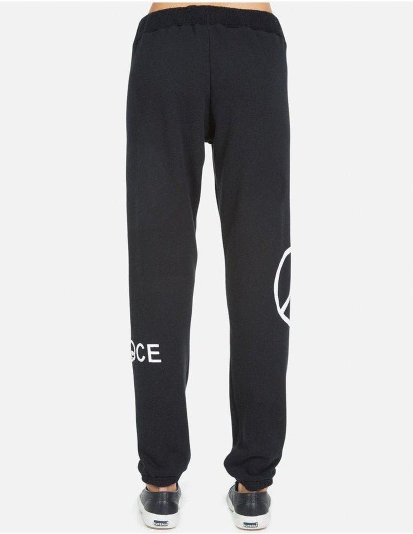 Lauren Moshi Gia Skull Peace Hand Jogger Pants Jogging Pants by Lauren Moshi as seen on celebrities