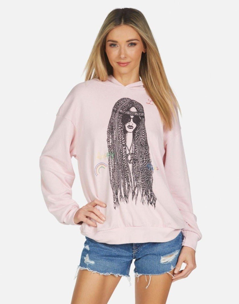 Lauren Moshi Harmony Hippie Girl Hooded Sweater - Spoiled Brat