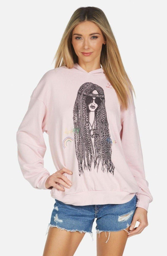 Lauren Moshi Harmony Hippie Girl Hooded Sweater Sweatshirt by Lauren Moshi as seen on celebrities
