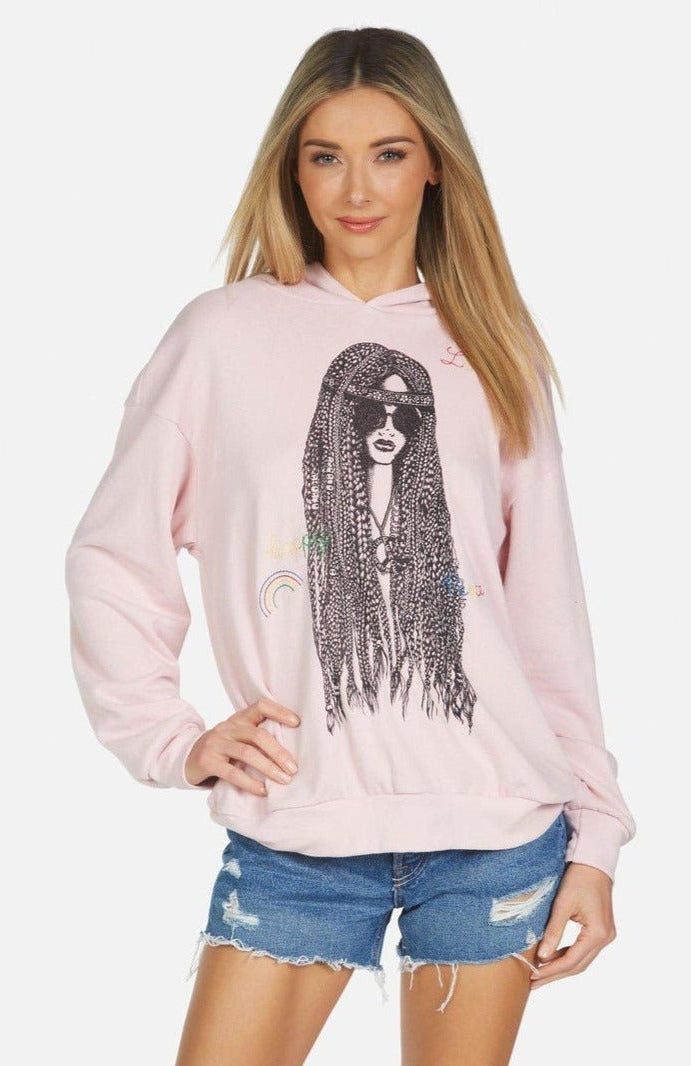 Lauren Moshi Harmony Hippie Girl Hooded Sweater Sweatshirt by Lauren Moshi as seen on celebrities