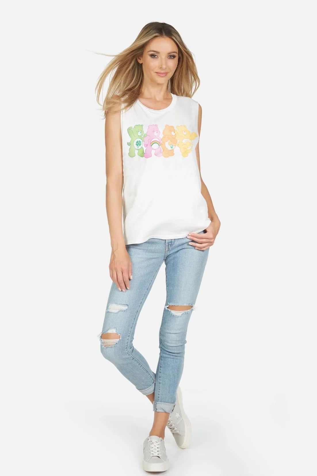 Shop Lauren Moshi Lauren Moshi Kel X Care Bears Tank Top T-Shirt for women – premium loungewear and festival fashion at Spoiled Brat