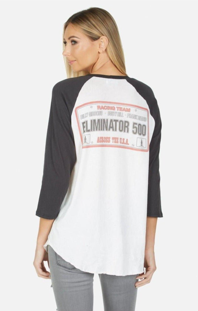 Lauren Moshi Kenya ZZ Top Eliminator Baseball Tee Baseball T-Shirt by Lauren Moshi as seen on celebrities