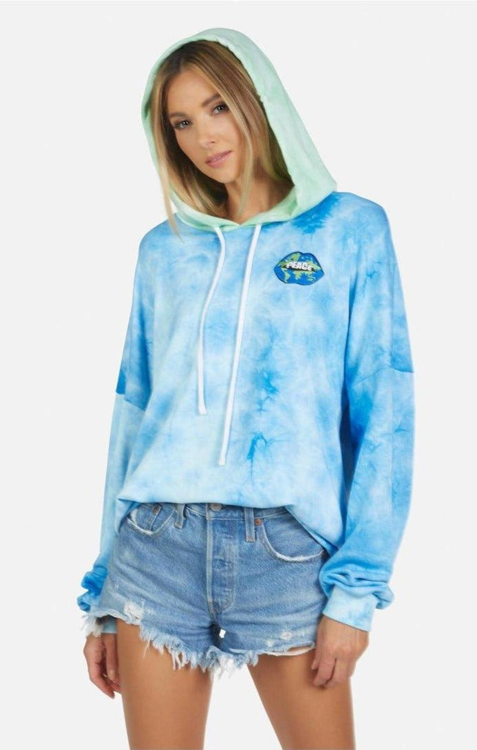 Lauren Moshi Lila World Peace Lips Hoodie as seen on Julianne Hough Hoodie by Lauren Moshi as seen on celebrities