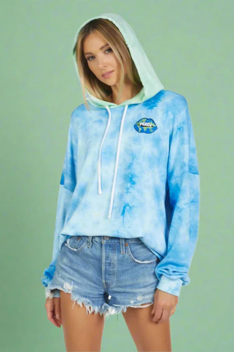 Lauren Moshi Lila World Peace Lips Hoodie as seen on Julianne Hough Hoodie by Lauren Moshi as seen on celebrities