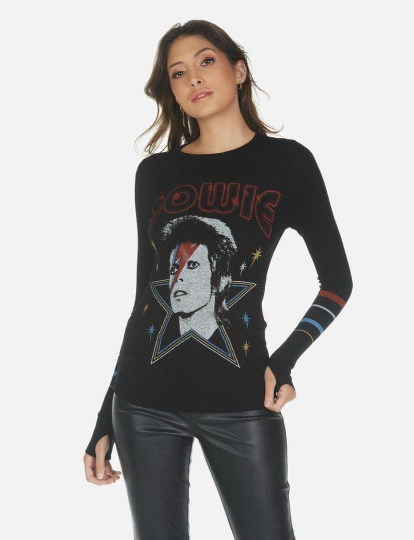 Lauren Moshi McKinley Bowie 1973 Tour Top Long Sleeved Top by Lauren Moshi as seen on celebrities