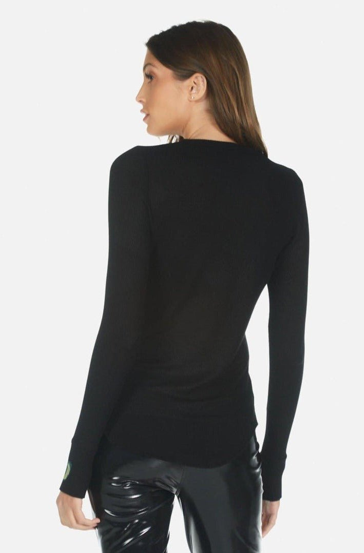 Lauren Moshi McKinley Hamsa Elements Long Sleeve Top Long Sleeved Top by Lauren Moshi as seen on celebrities