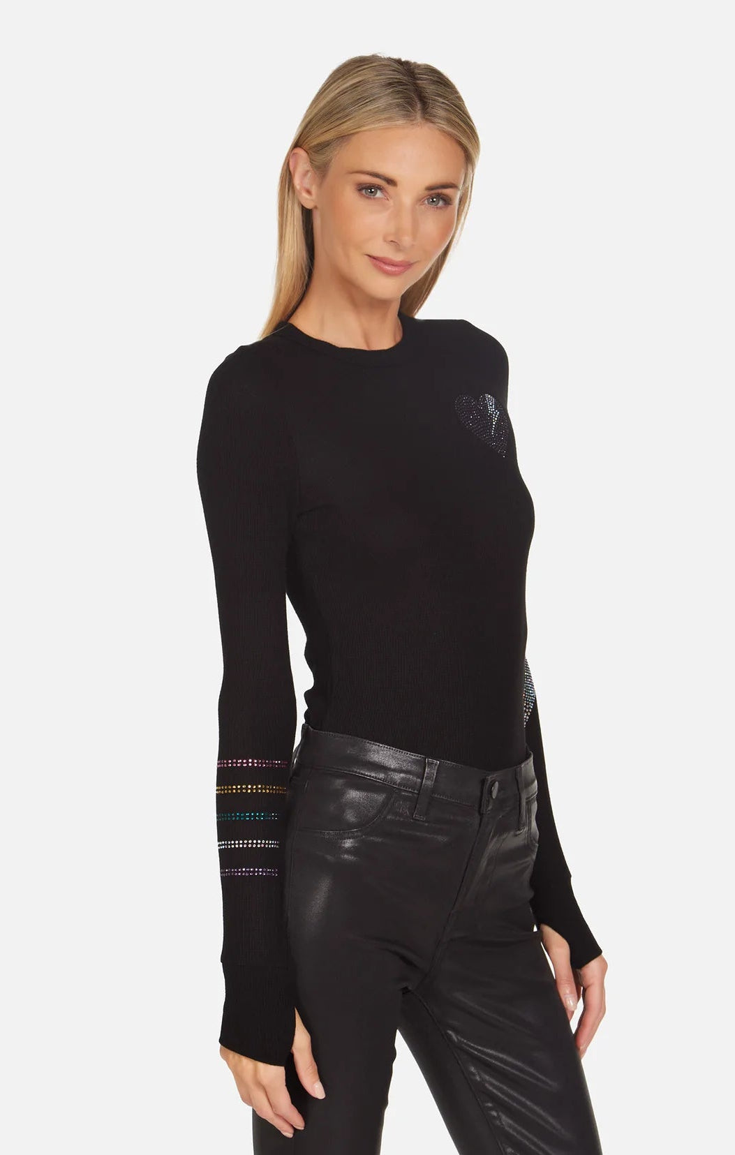 Lauren Moshi McKinley Rays of Love Thermal Top Long Sleeved Top by Lauren Moshi as seen on celebrities