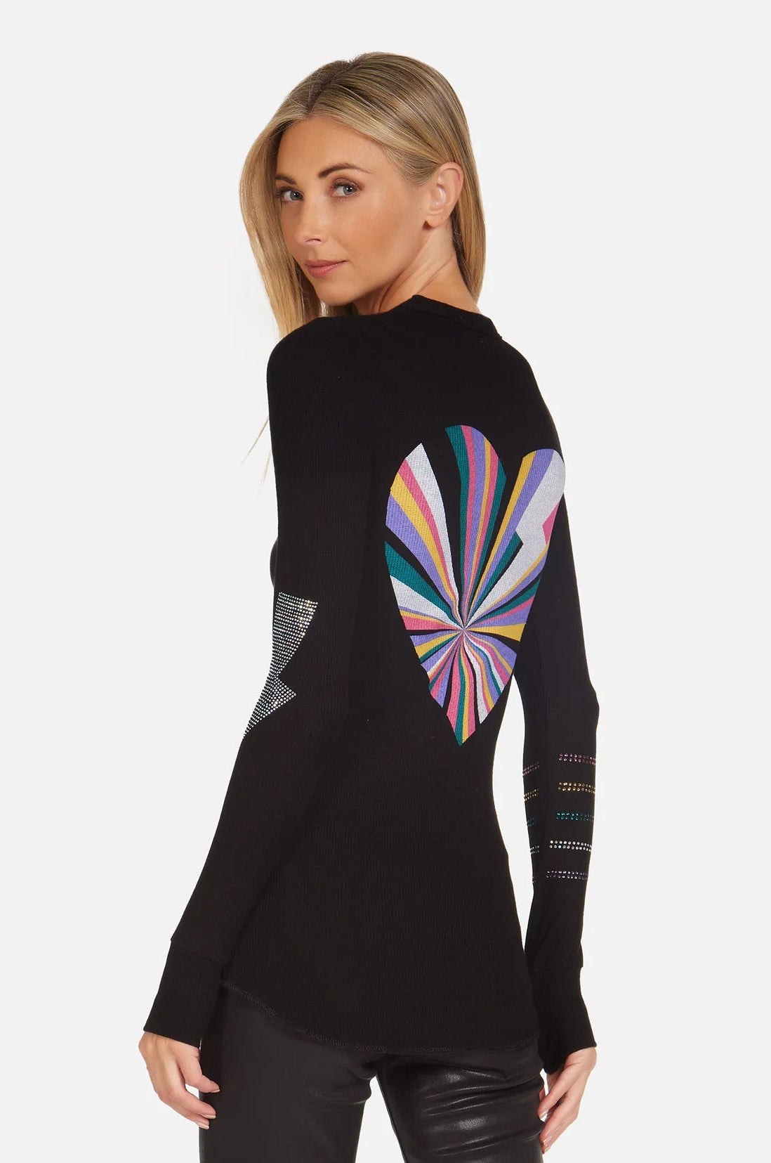 Lauren Moshi McKinley Rays of Love Thermal Top Long Sleeved Top by Lauren Moshi as seen on celebrities