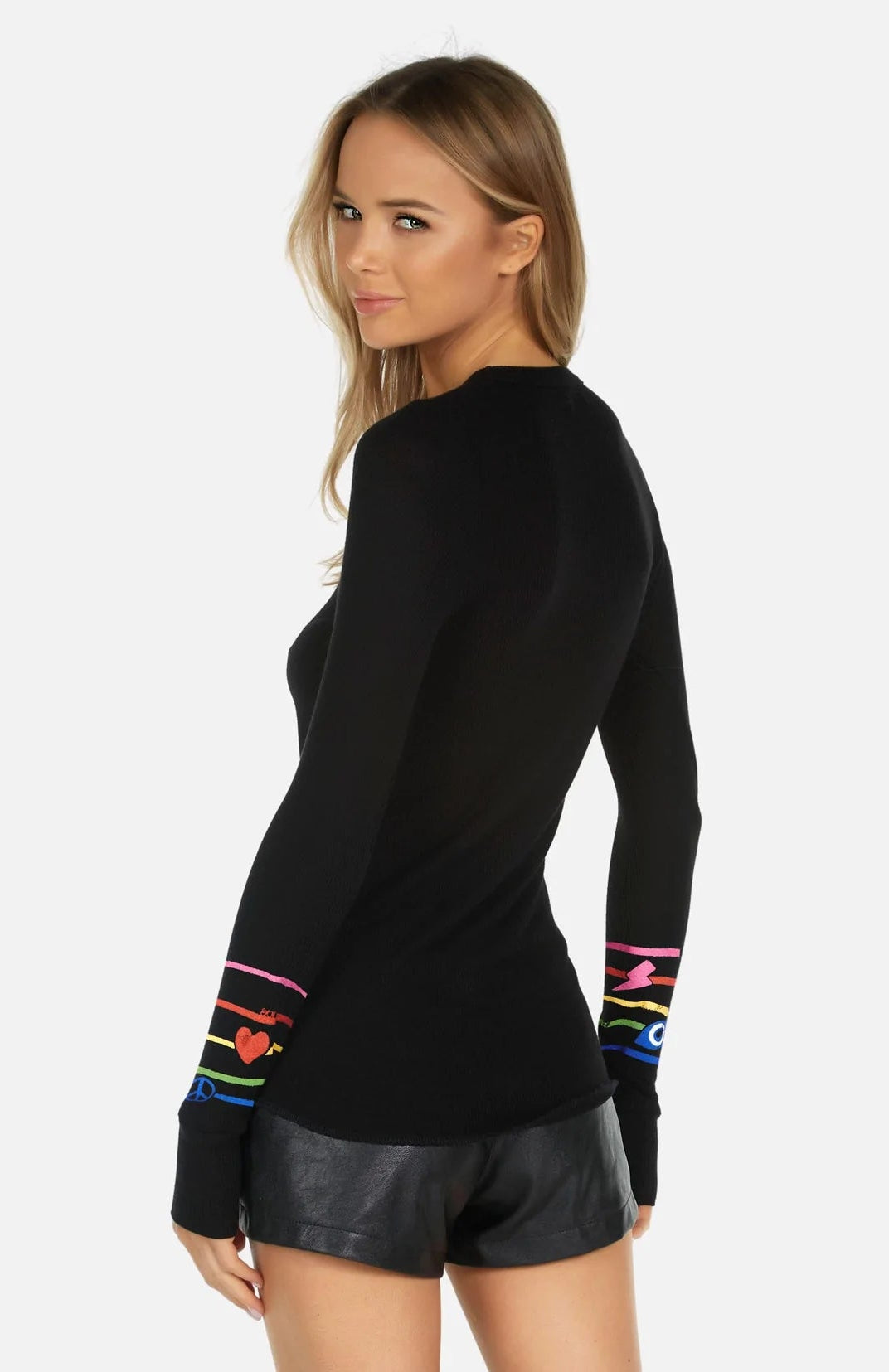 Lauren Moshi McKinley X Elements Rainbow Thermal Top Long Sleeved Top by Lauren Moshi as seen on celebrities