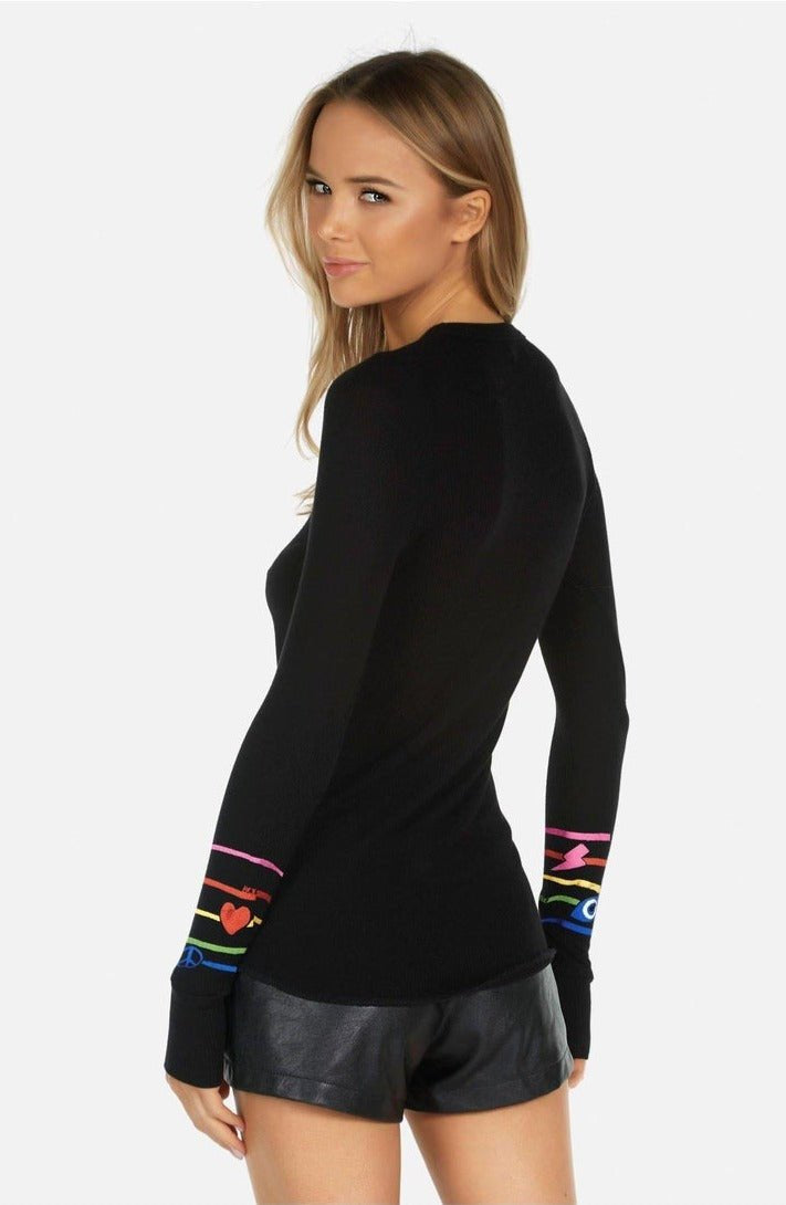 Lauren Moshi McKinley X Elements Rainbow Thermal Top Long Sleeved Top by Lauren Moshi as seen on celebrities