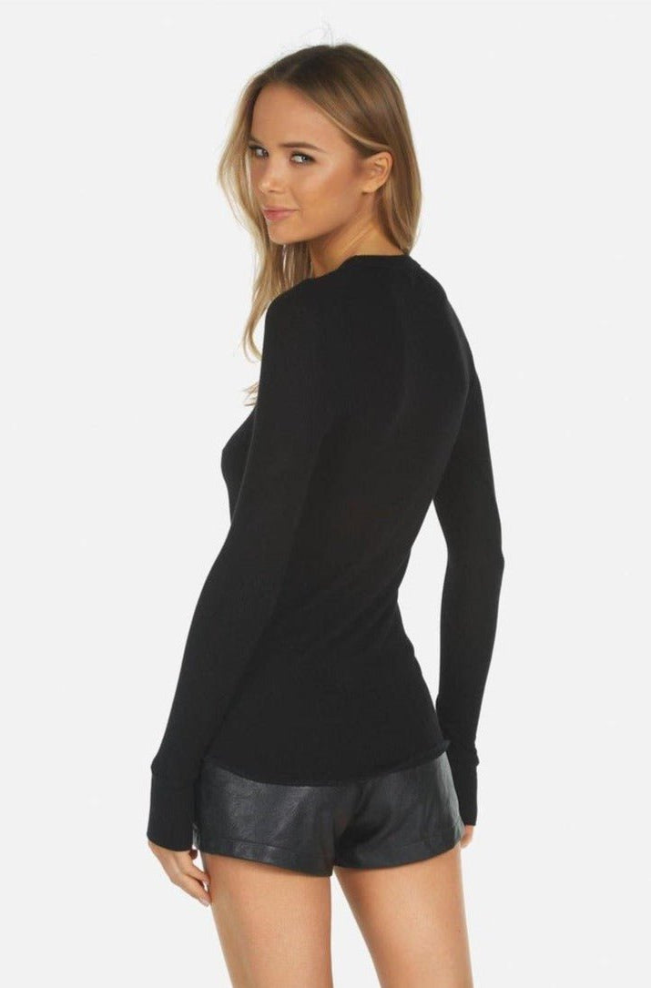 Lauren Moshi McKinley X Led Zeppelin Outline Thermal Top Long Sleeved Top by Lauren Moshi as seen on celebrities