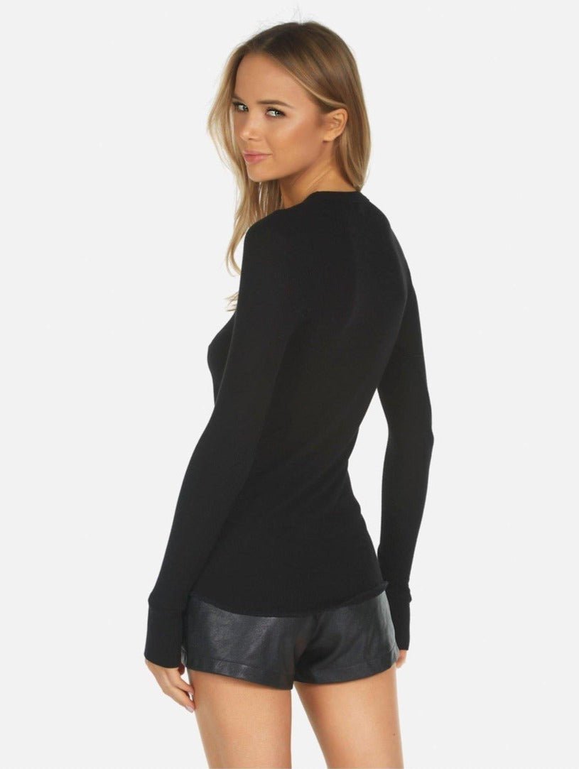 Lauren Moshi McKinley X Watercolor Eye Thermal Top Long Sleeved Top by Lauren Moshi as seen on celebrities