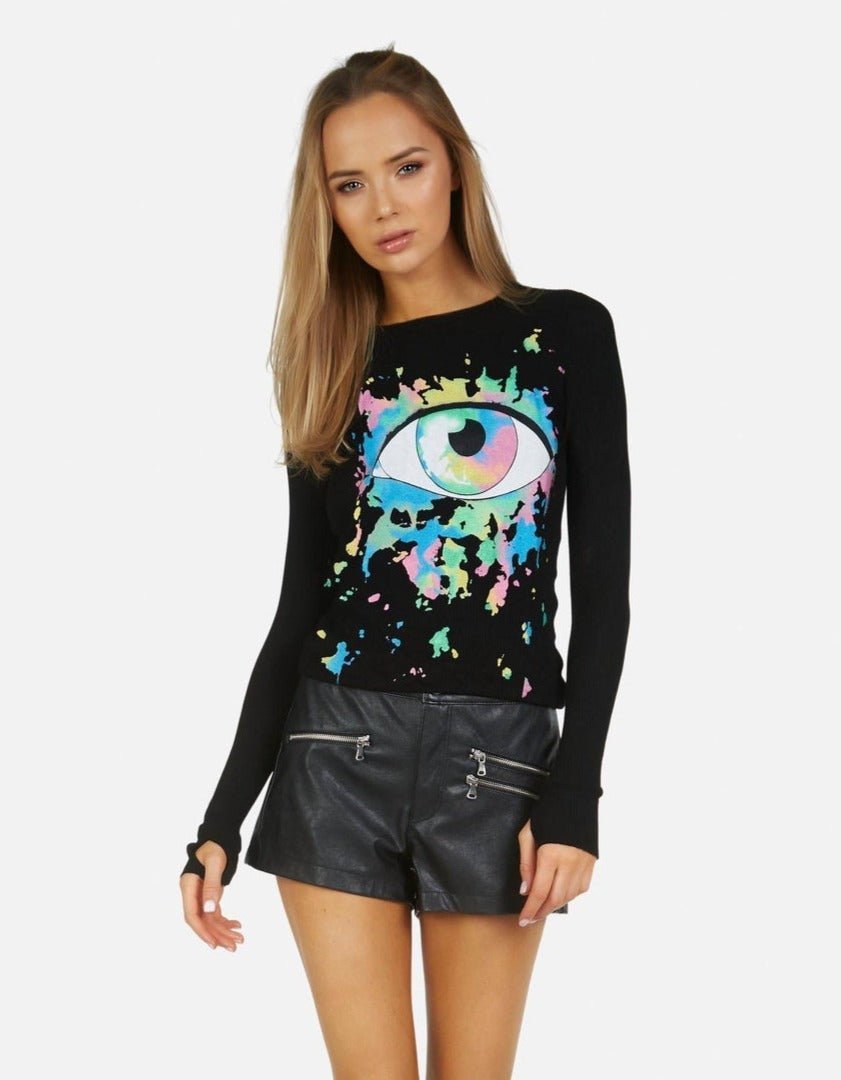 Lauren Moshi McKinley X Watercolor Eye Thermal Top - Spoiled Brat