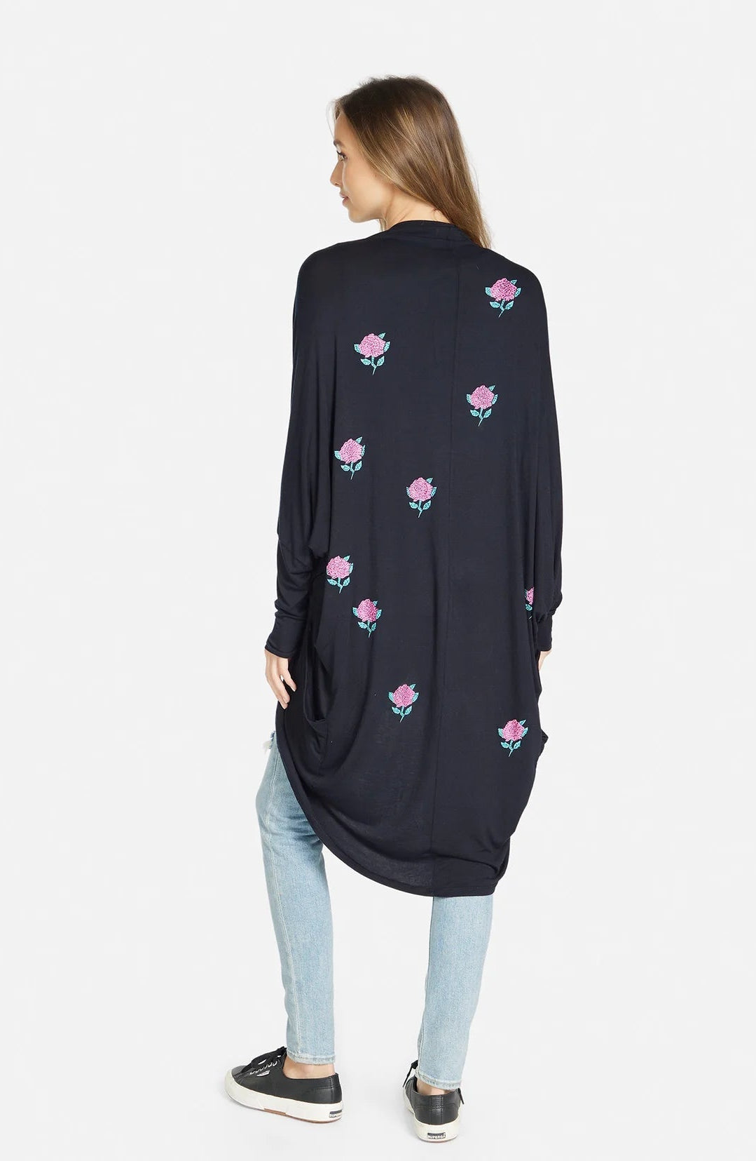 Shop Lauren Moshi Lauren Moshi Ramona Crystal Roses Wrap Cardigan Wrap Cardigan for women – premium loungewear and festival fashion at Spoiled Brat