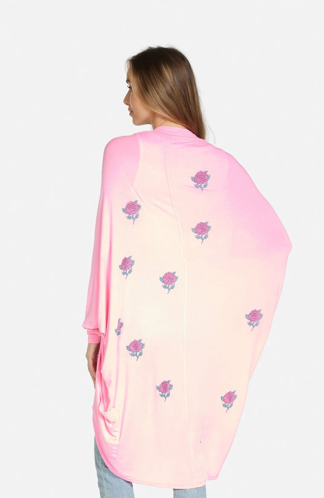 Shop Lauren Moshi Lauren Moshi Ramona Crystal Roses Wrap Cardigan Wrap Cardigan for women – premium loungewear and festival fashion at Spoiled Brat