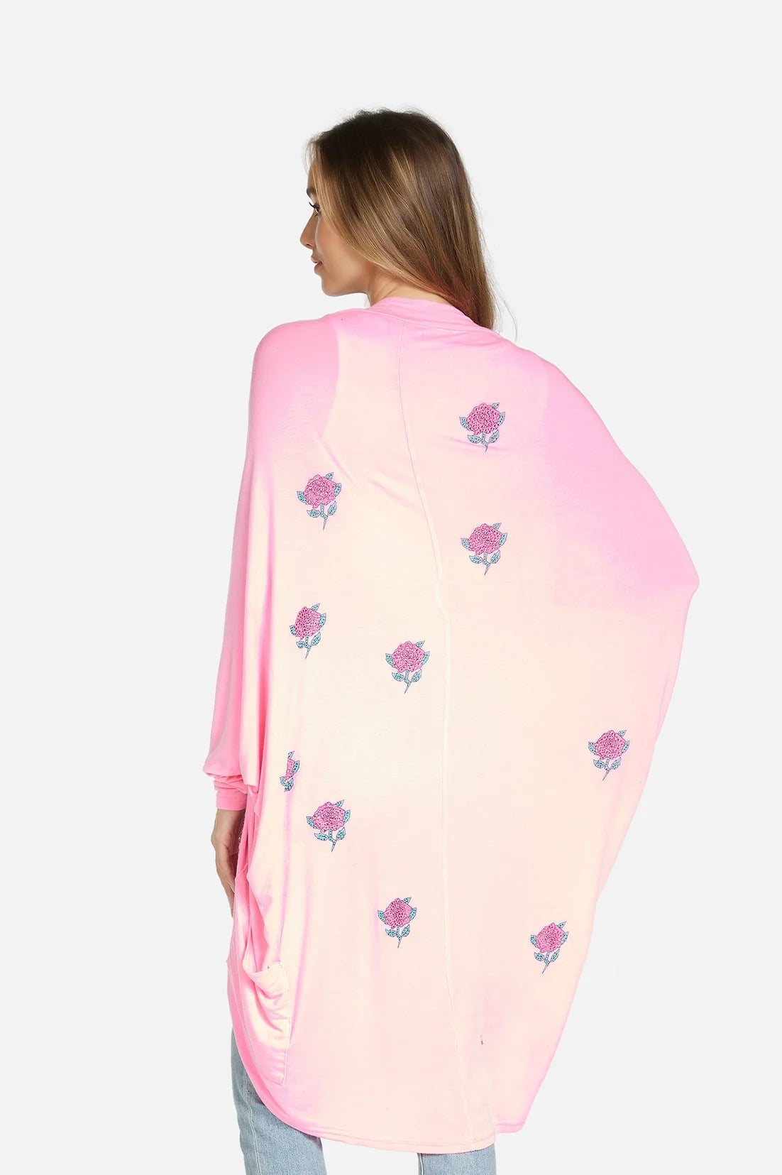 Shop Lauren Moshi Lauren Moshi Ramona Crystal Roses Wrap Cardigan Wrap Cardigan for women – premium loungewear and festival fashion at Spoiled Brat