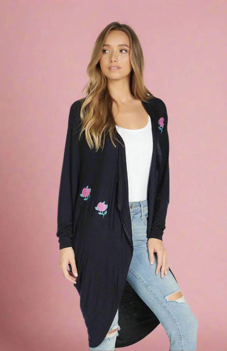 Lauren Moshi Ramona Crystal Roses Wrap Cardigan Wrap Cardigan by Lauren Moshi as seen on celebrities
