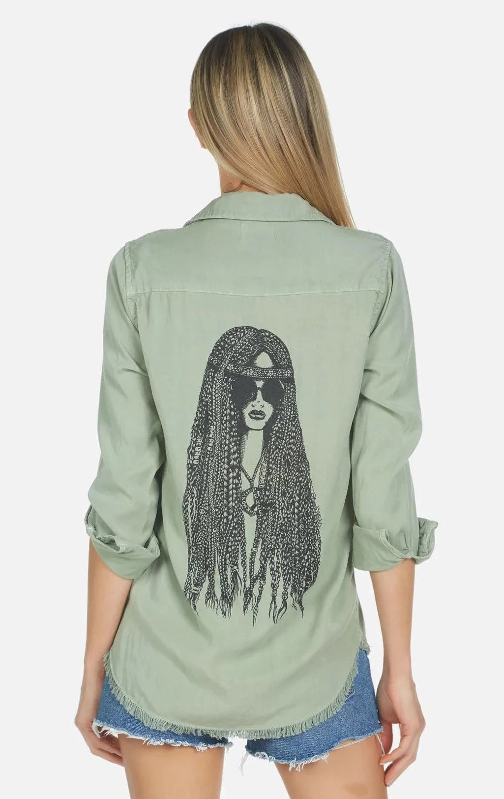 Lauren Moshi Sloane Sloane Hippie Girl Denim Shirt Denim Shirt by Lauren Moshi as seen on celebrities