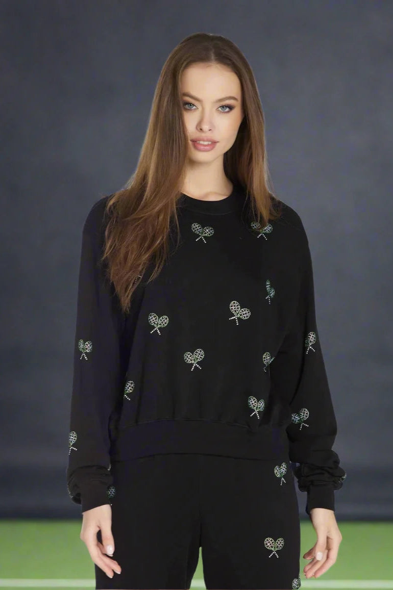 Lauren Moshi Spalding Moshi Tennis Club Sweater Hoodie by Lauren Moshi as seen on celebrities