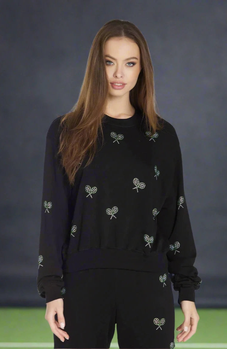 Lauren Moshi Spalding Moshi Tennis Club Sweater Hoodie by Lauren Moshi as seen on celebrities