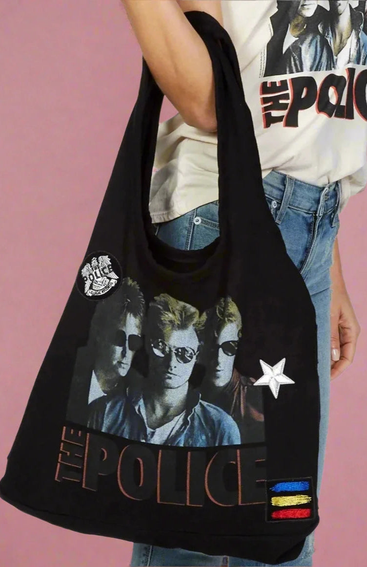 Lauren Moshi Taylor The Police Band Tote Bag Tote Bag by Lauren Moshi as seen on celebrities