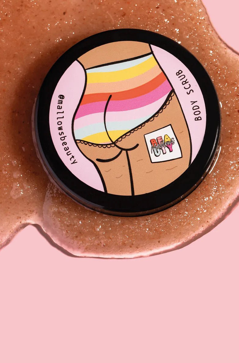 Mallows Beauty Watermelon Pink Himalayan Body Scrub Beauty Kit by Mallows Beauty as seen on celebrities