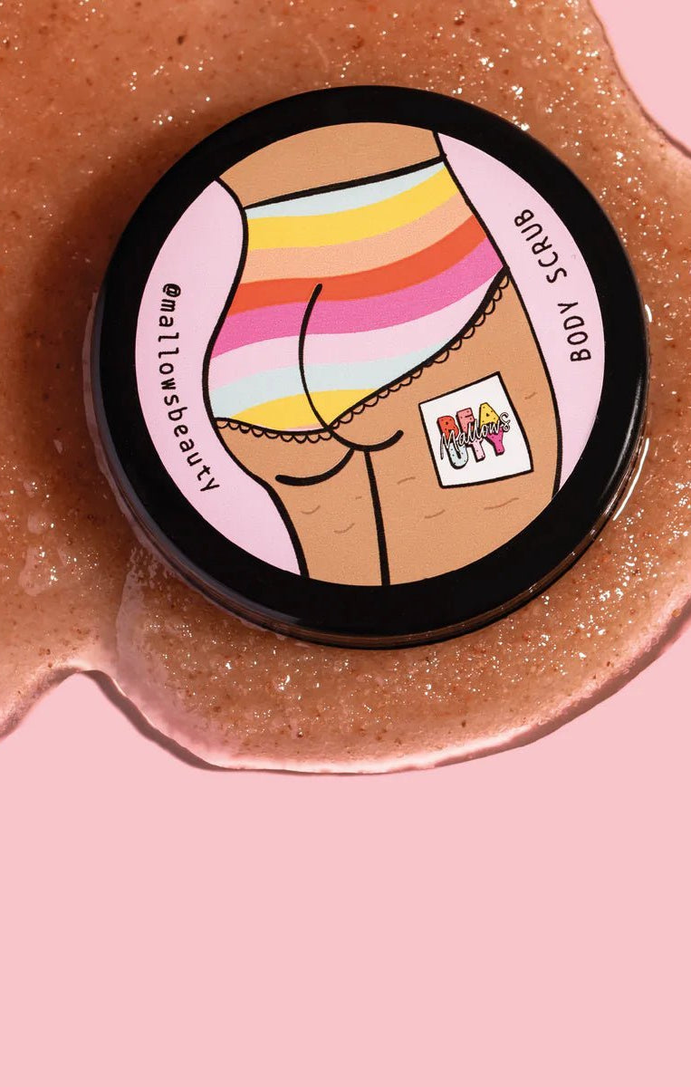 Mallows Beauty Watermelon Pink Himalayan Body Scrub Beauty Kit by Mallows Beauty as seen on celebrities