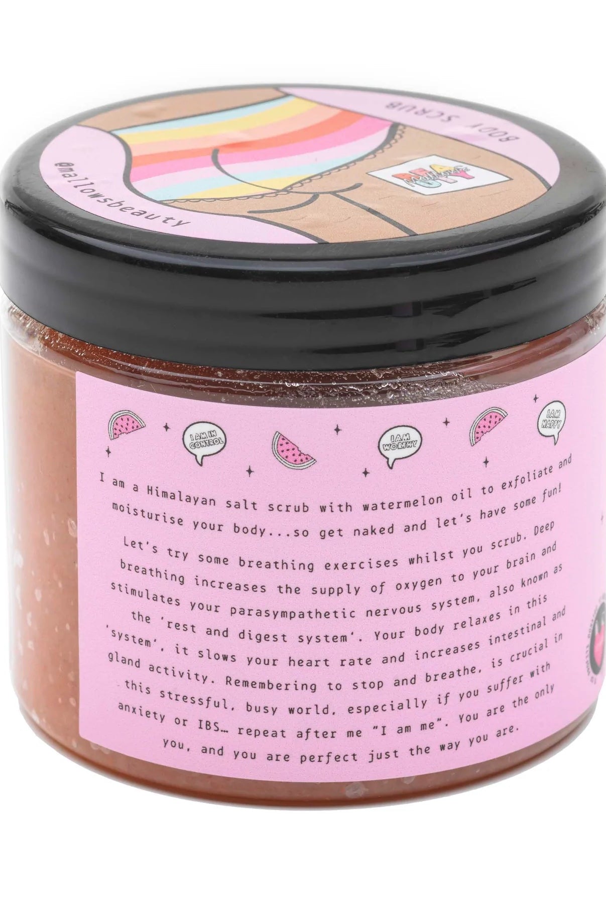 Mallows Beauty Watermelon Pink Himalayan Body Scrub Beauty Kit by Mallows Beauty as seen on celebrities