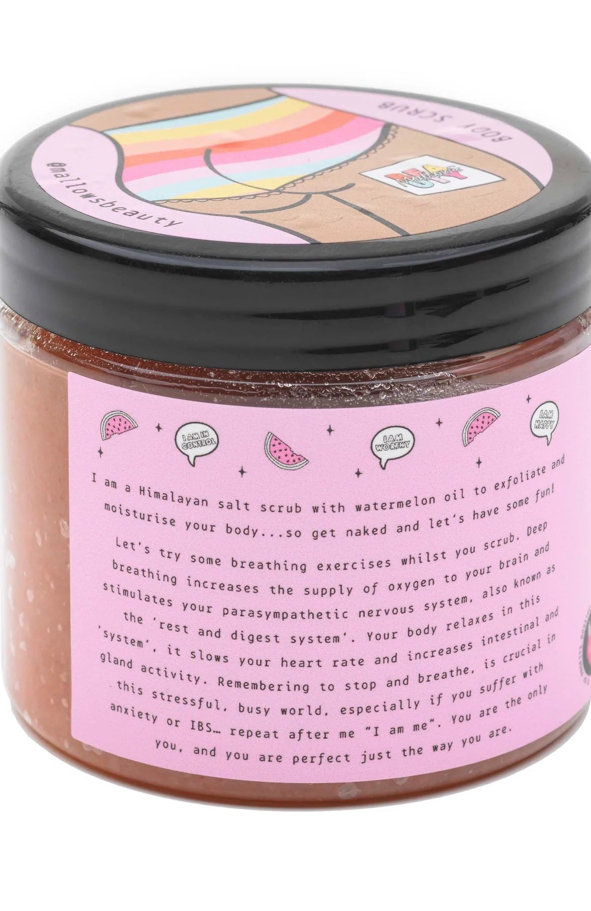 Mallows Beauty Watermelon Pink Himalayan Body Scrub Beauty Kit by Mallows Beauty as seen on celebrities