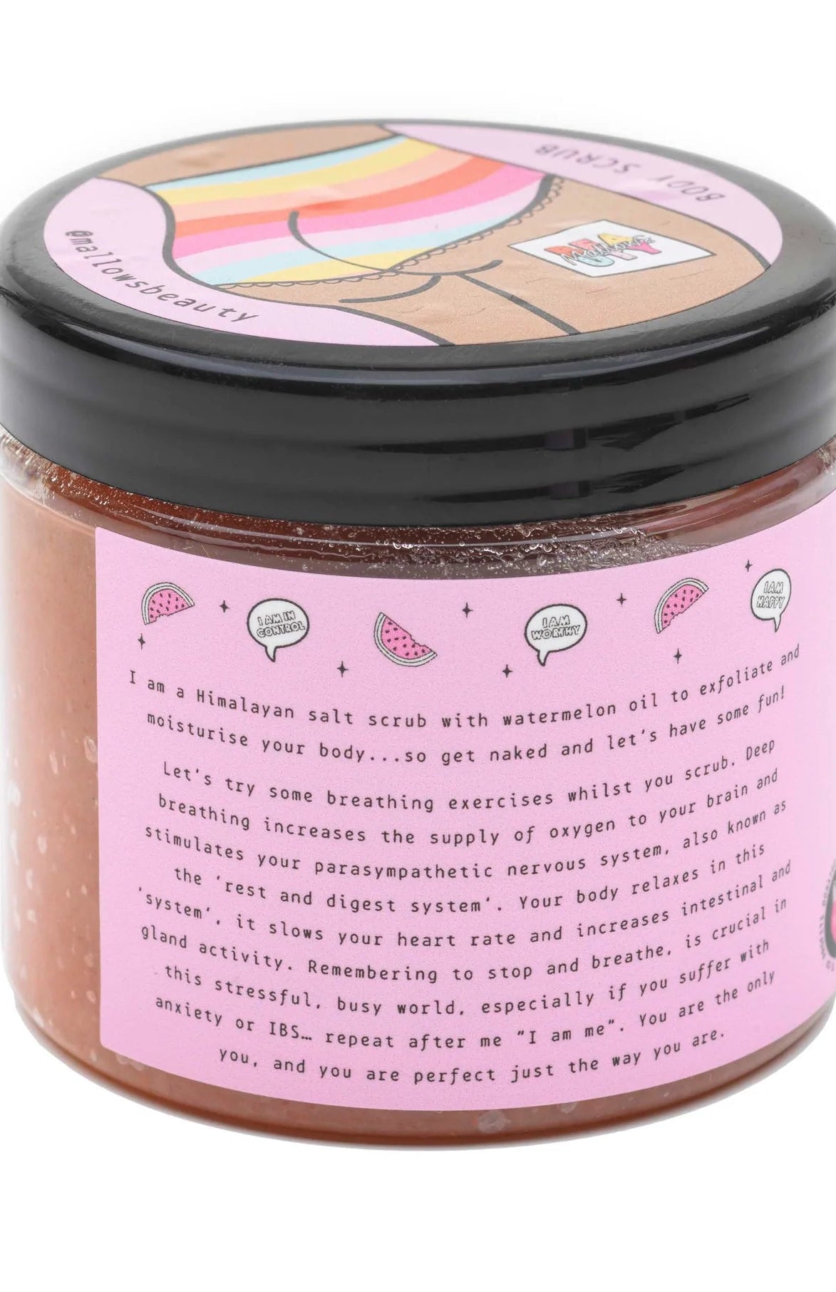 Mallows Beauty Watermelon Pink Himalayan Body Scrub Beauty Kit by Mallows Beauty as seen on celebrities