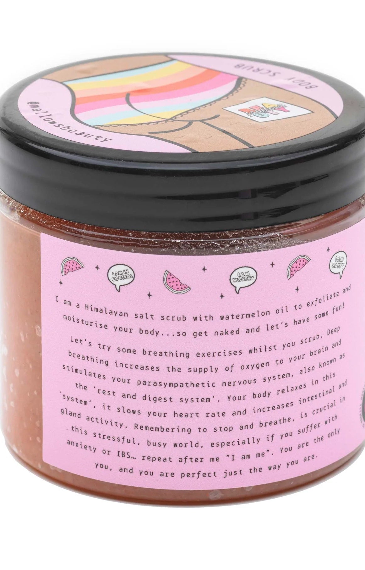 Mallows Beauty Watermelon Pink Himalayan Body Scrub Beauty Kit by Mallows Beauty as seen on celebrities