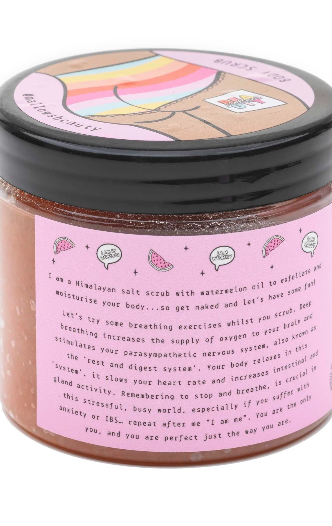 Mallows Beauty Watermelon Pink Himalayan Body Scrub Beauty Kit by Mallows Beauty as seen on celebrities