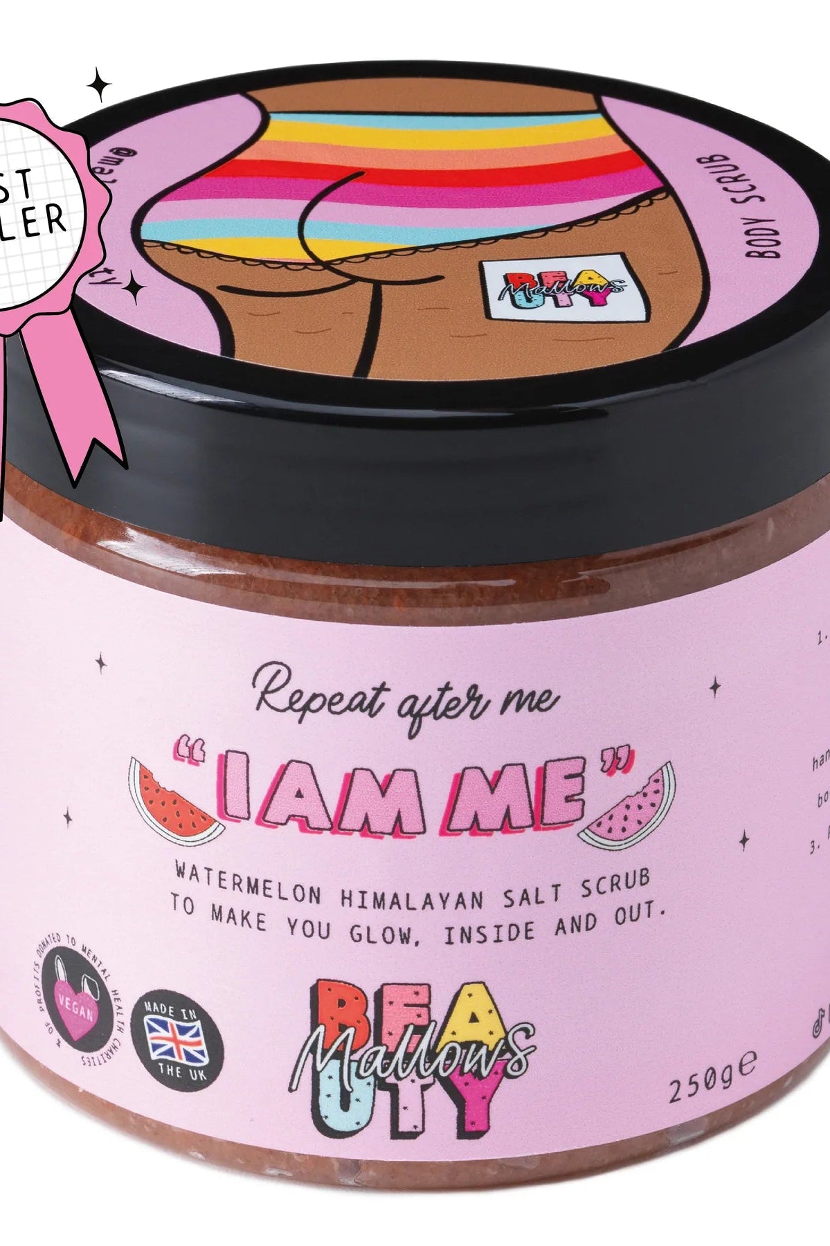 Mallows Beauty Watermelon Pink Himalayan Body Scrub Beauty Kit by Mallows Beauty as seen on celebrities