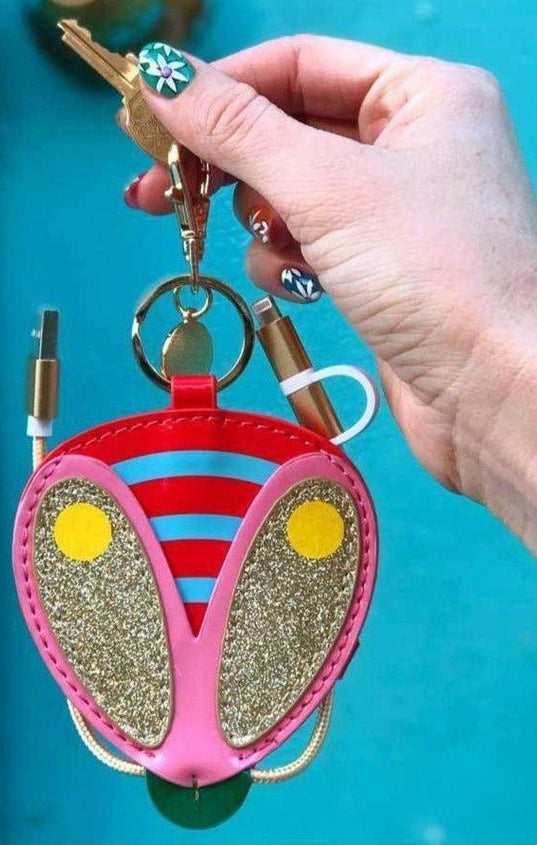 Packed Party Buzz Buzz Charging Cord Keyring Portable Charger by Packed Party as seen on celebrities