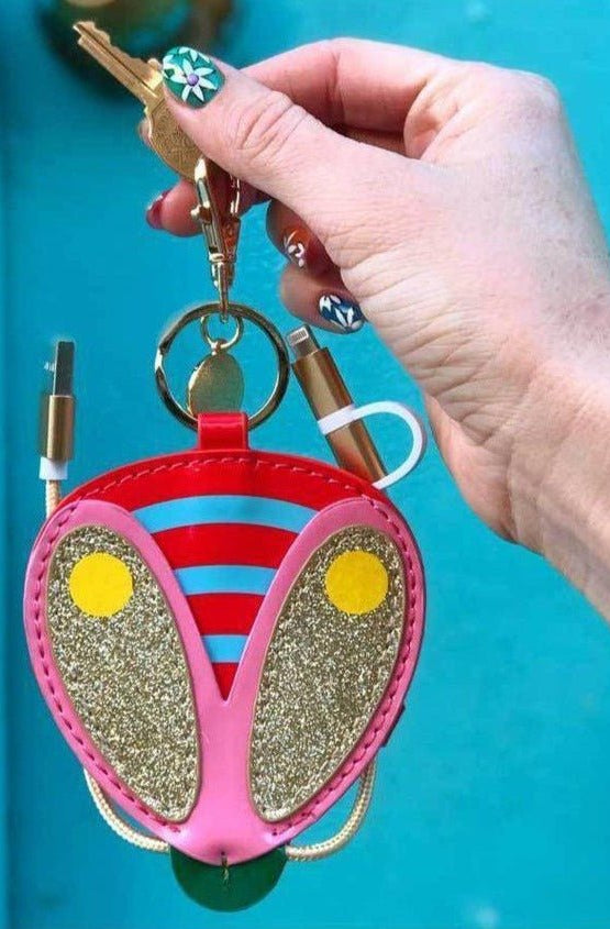 Packed Party Buzz Buzz Charging Cord Keyring Portable Charger by Packed Party as seen on celebrities