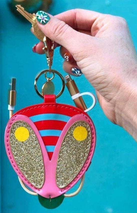 Packed Party Buzz Buzz Charging Cord Keyring Portable Charger by Packed Party as seen on celebrities