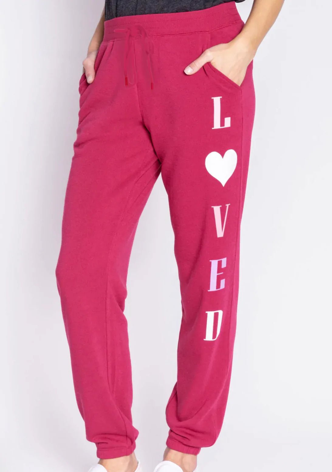 Shop PJ Salvage PJ Salvage Feeling Loved Sweatpants Jogger Bottoms for women – premium loungewear and festival fashion at Spoiled Brat