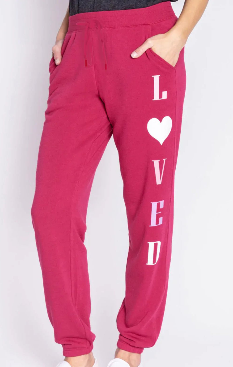 PJ Salvage Feeling Loved Sweatpants Jogger Bottoms by PJ Salvage as seen on celebrities
