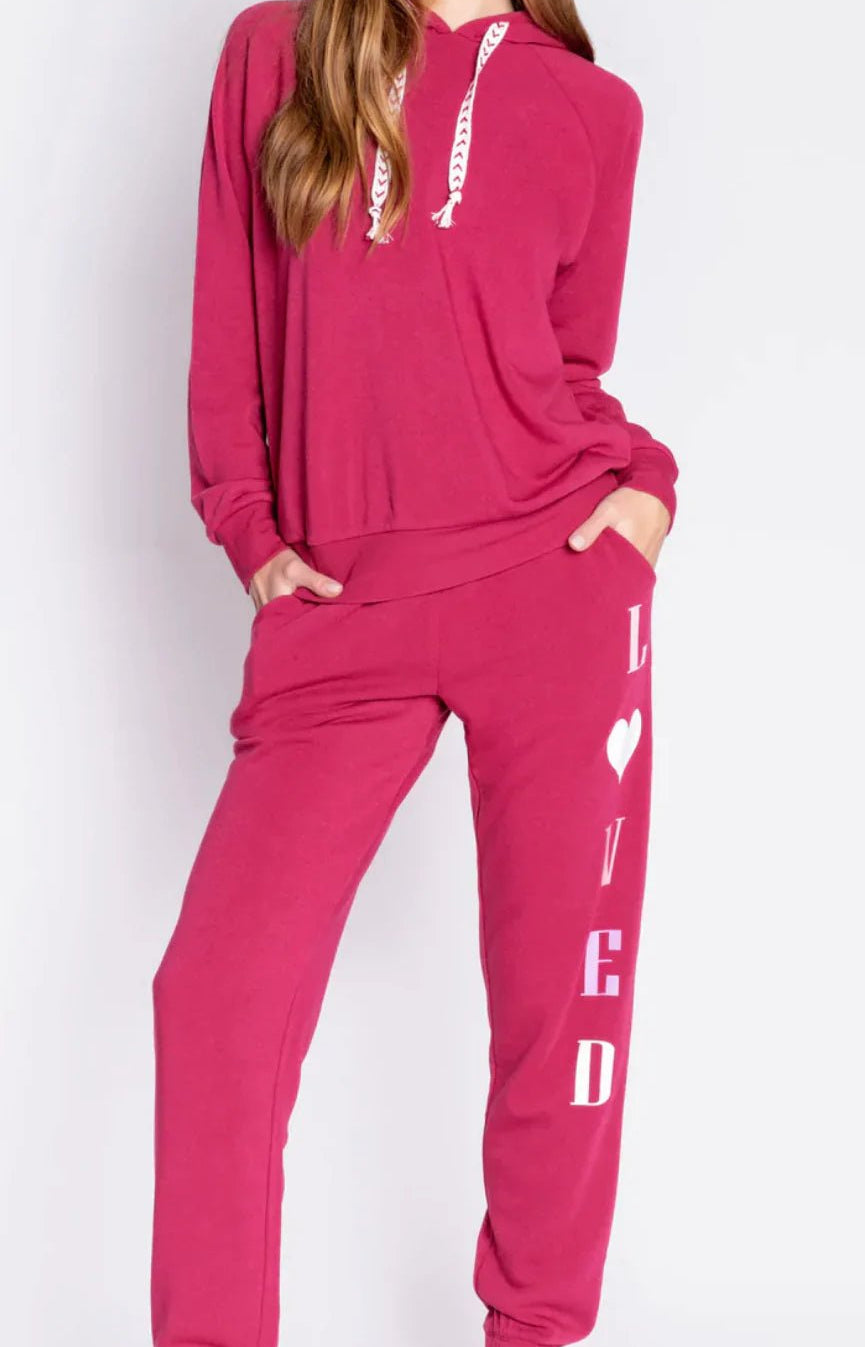 PJ Salvage Feeling Loved Sweatpants Jogger Bottoms by PJ Salvage as seen on celebrities