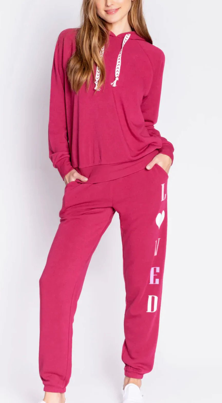 PJ Salvage Feeling Loved Sweatpants Jogger Bottoms by PJ Salvage as seen on celebrities