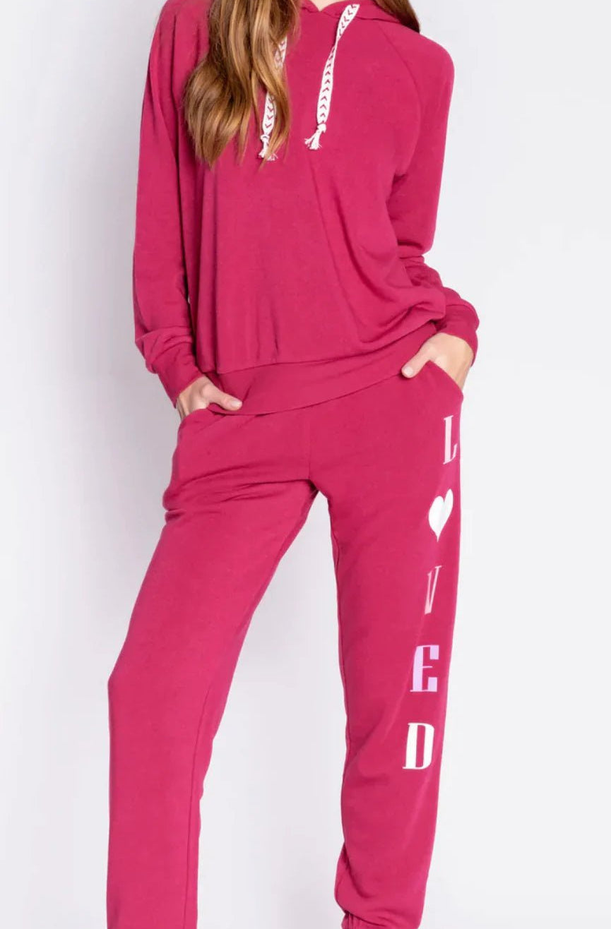Shop PJ Salvage PJ Salvage Feeling Loved Sweatpants Jogger Bottoms for women – premium loungewear and festival fashion at Spoiled Brat
