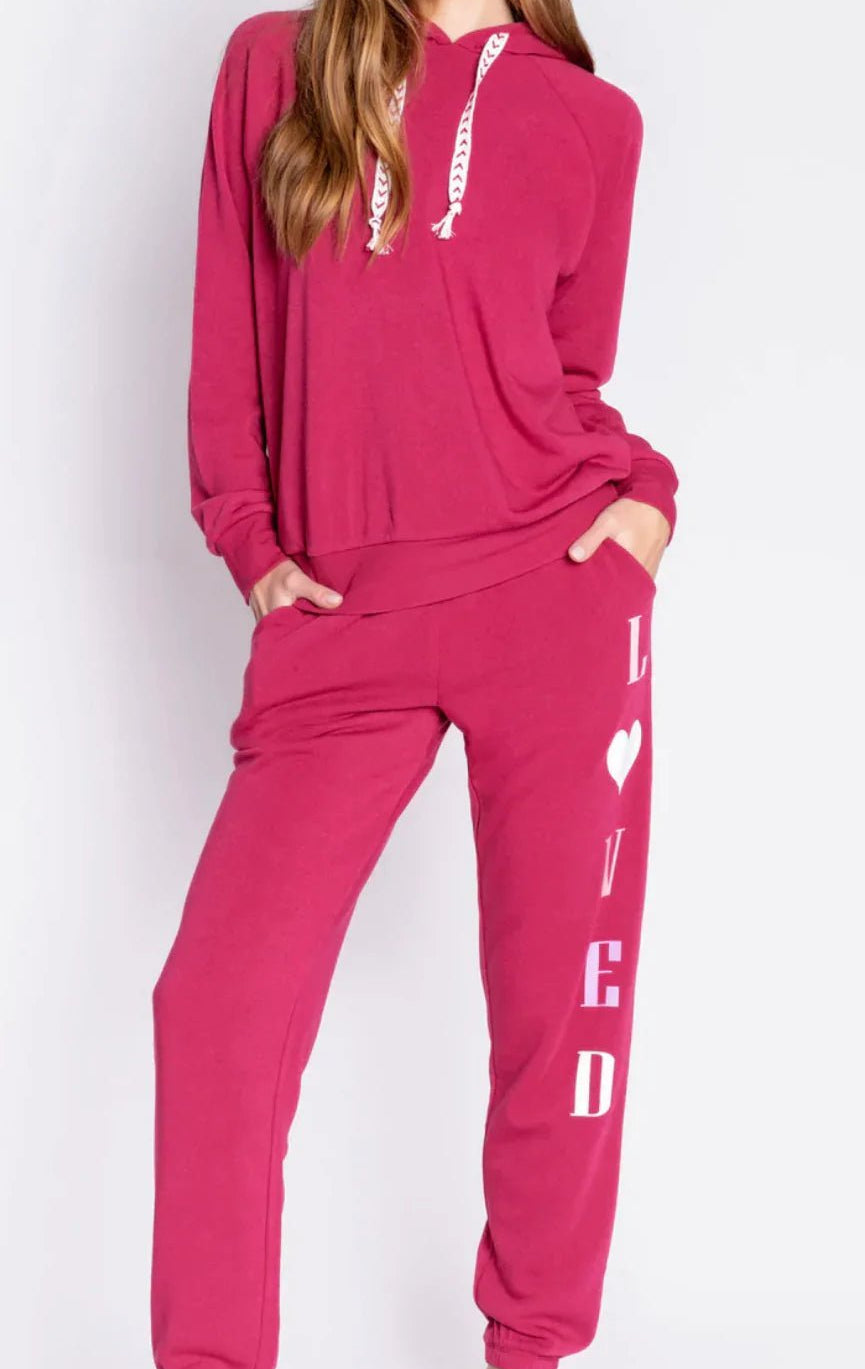 Shop PJ Salvage PJ Salvage Feeling Loved Sweatpants Jogger Bottoms for women – premium loungewear and festival fashion at Spoiled Brat